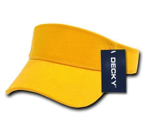 1 Dozen Decky Golf Tennis Summer Sun Visor Visors 100% Cotton Kids Boys Girls