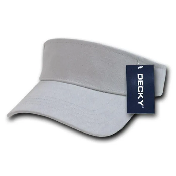 1 Dozen Decky Golf Tennis Summer Sun Visor Visors 100% Cotton Kids Boys Girls