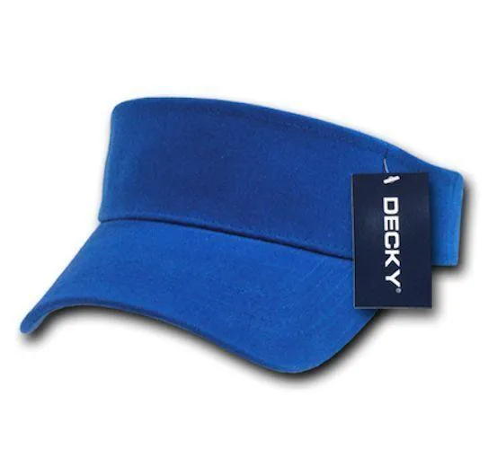 1 Dozen Decky Golf Tennis Summer Sun Visor Visors 100% Cotton Kids Boys Girls