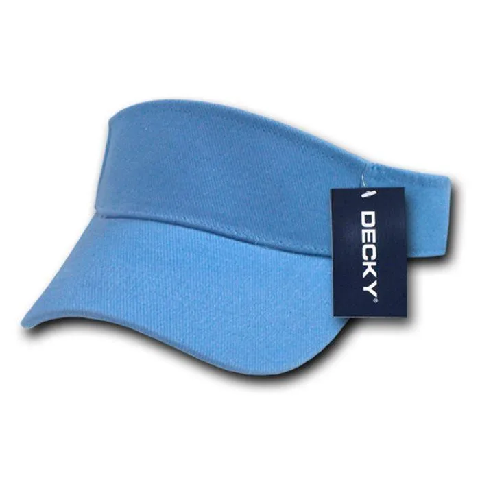 1 Dozen Decky Golf Tennis Summer Sun Visor Visors 100% Cotton Kids Boys Girls