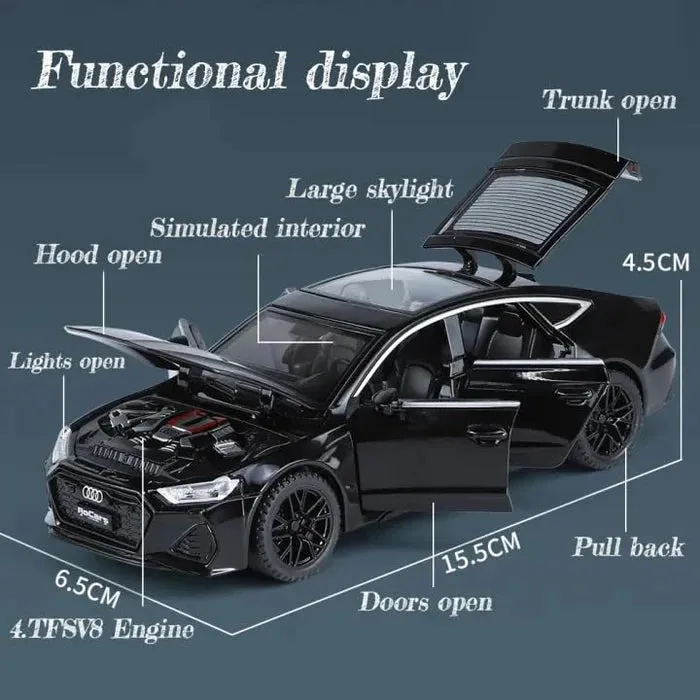 1:24 AUDI RS7 SPORTBOAC ALLOY CAR MODEL DIECAST TOY VEHICLES SOUND & LIGHT TOY CAR BEST BIRTHDAY GIFT FOR KIDS [ COLOR AS PER STOCK ]