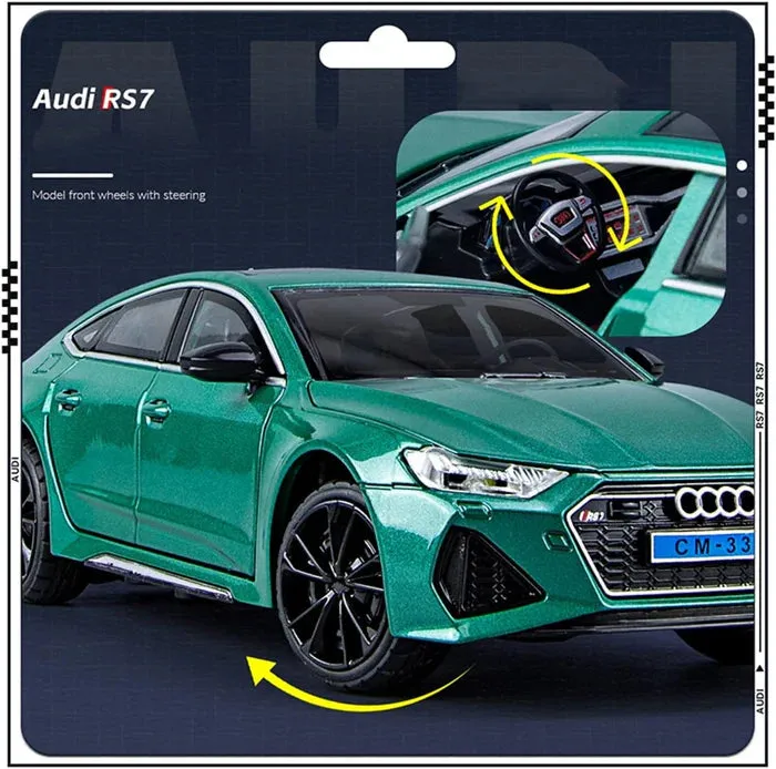 1:24 AUDI RS7 SPORTBOAC ALLOY CAR MODEL DIECAST TOY VEHICLES SOUND & LIGHT TOY CAR BEST BIRTHDAY GIFT FOR KIDS [ COLOR AS PER STOCK ]