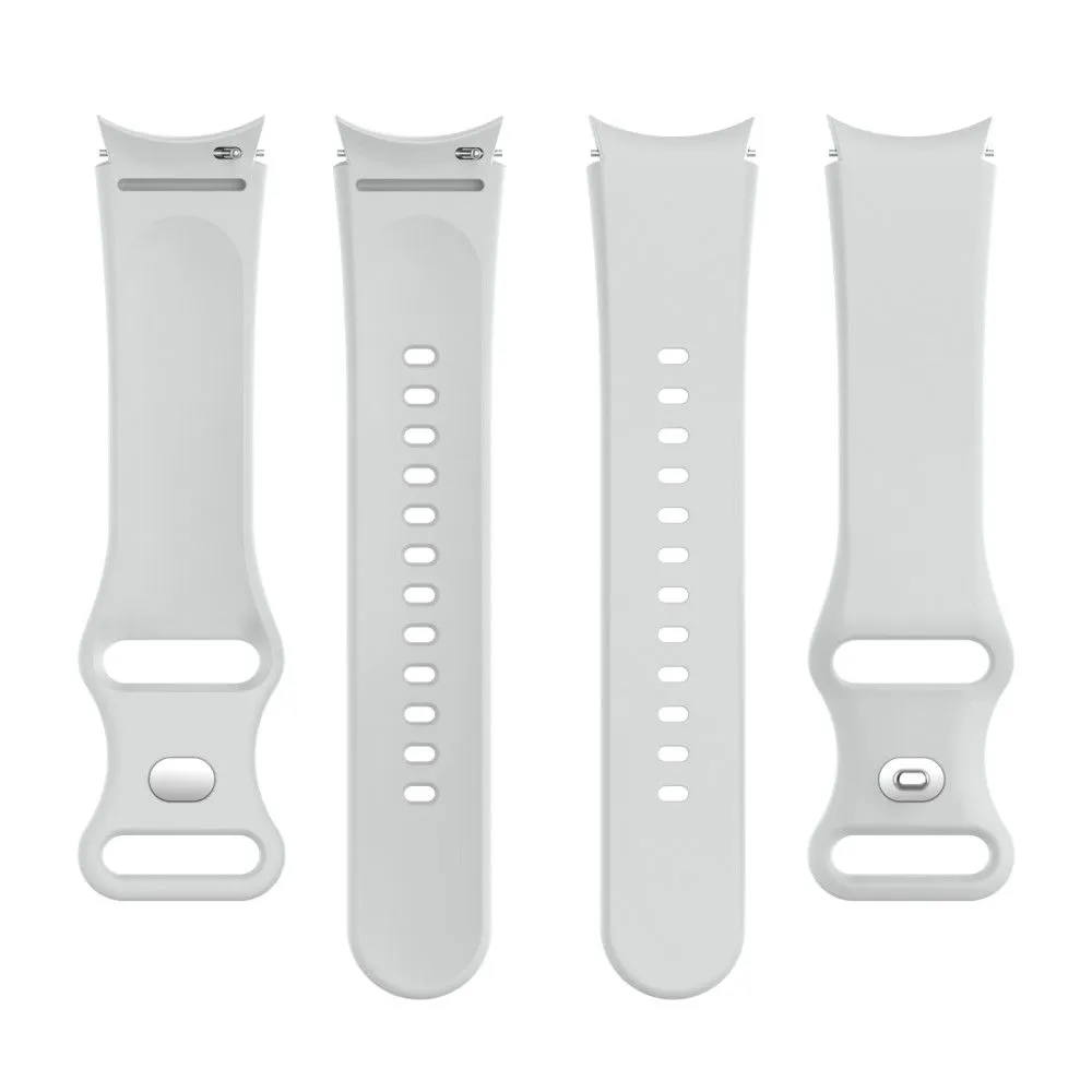 20mm simple silicone watch strap  for Samsung Galaxy Watch 4 - Light Grey