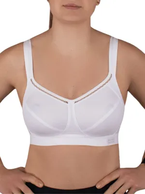 Active Classic Support Sports Bra - White