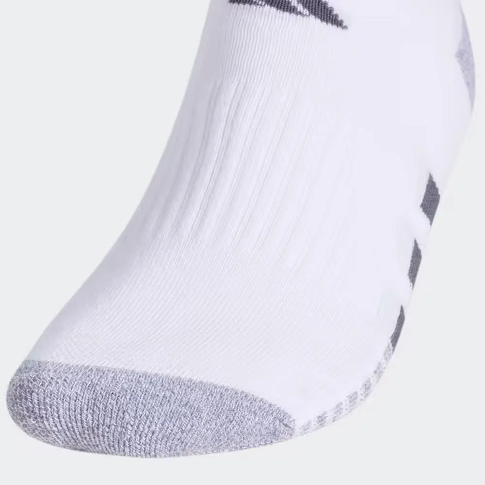 adidas Cushioned 3.0 No-Show 3 Pack Socks - White/Grey