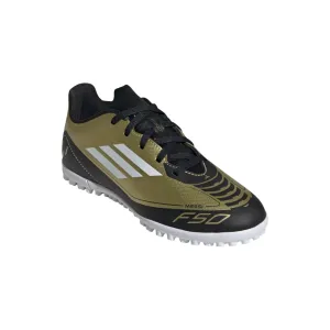 Adidas Junior Turf Boot F50 Club J Messi Gold/White/Black