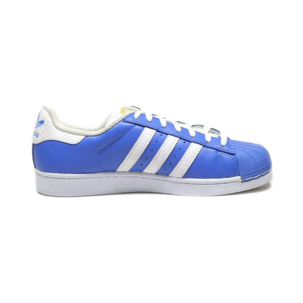 Adidas Superstar Low-Top Sneakers Leather Blue Colour For Men