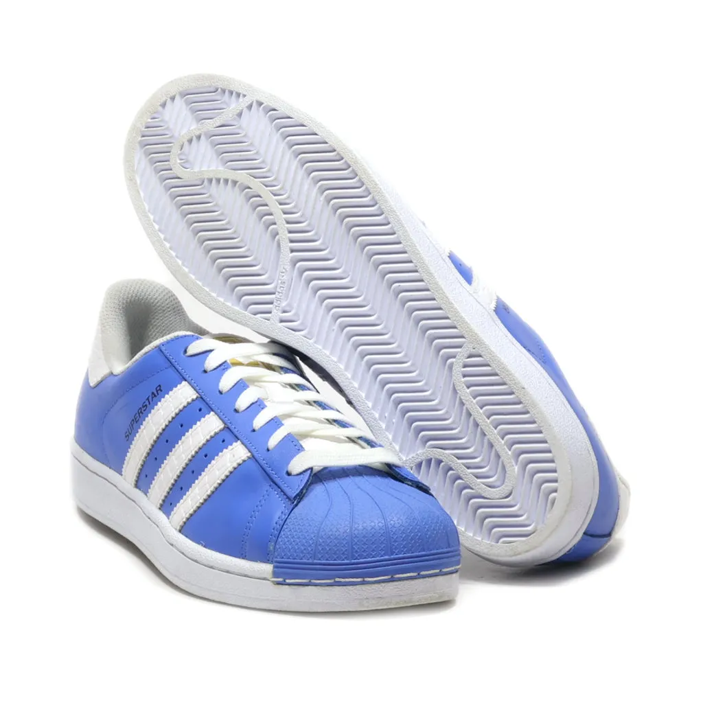 Adidas Superstar Low-Top Sneakers Leather Blue Colour For Men