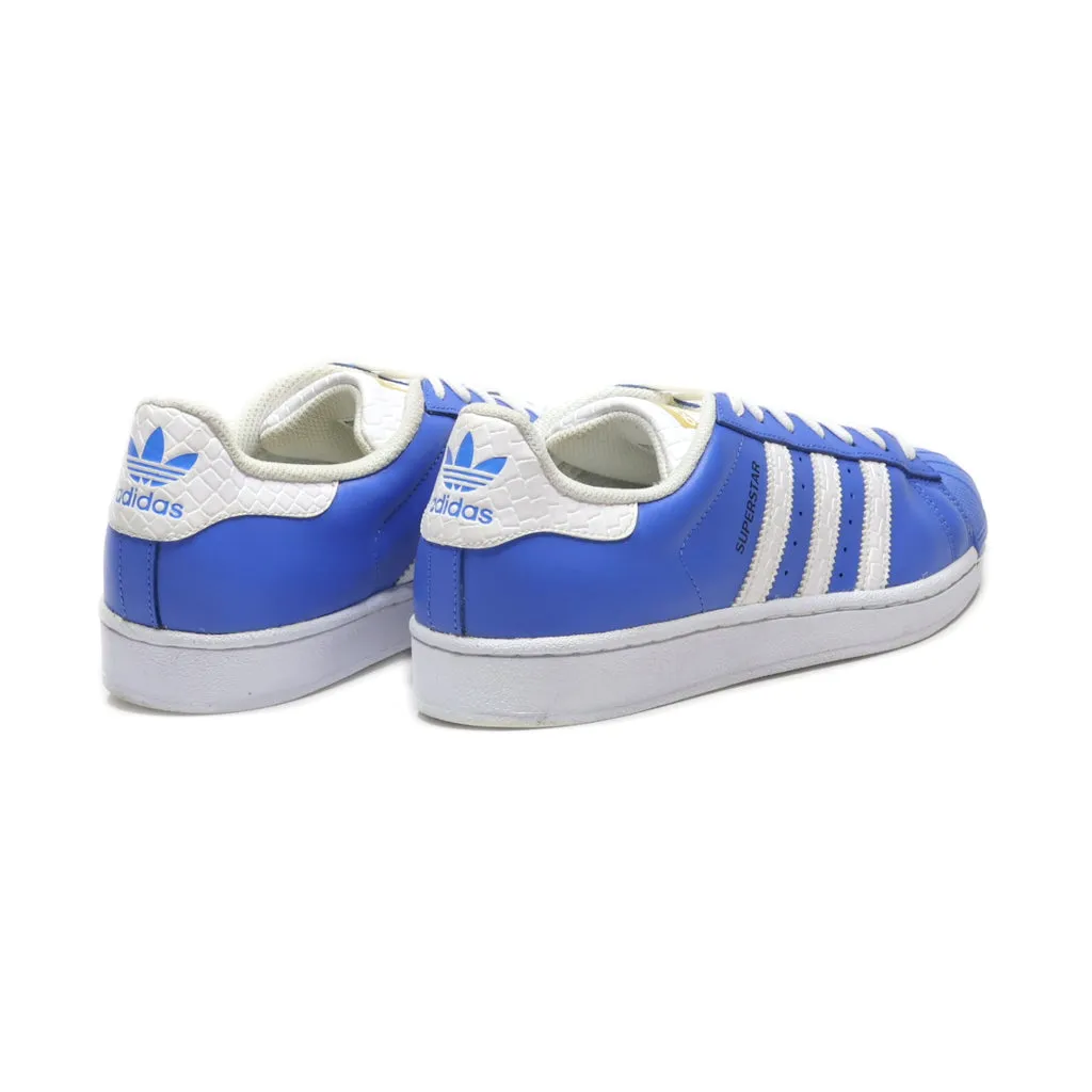 Adidas Superstar Low-Top Sneakers Leather Blue Colour For Men