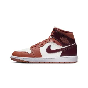 Air Jordan 1 Mid Dusty Peach Night Maroon