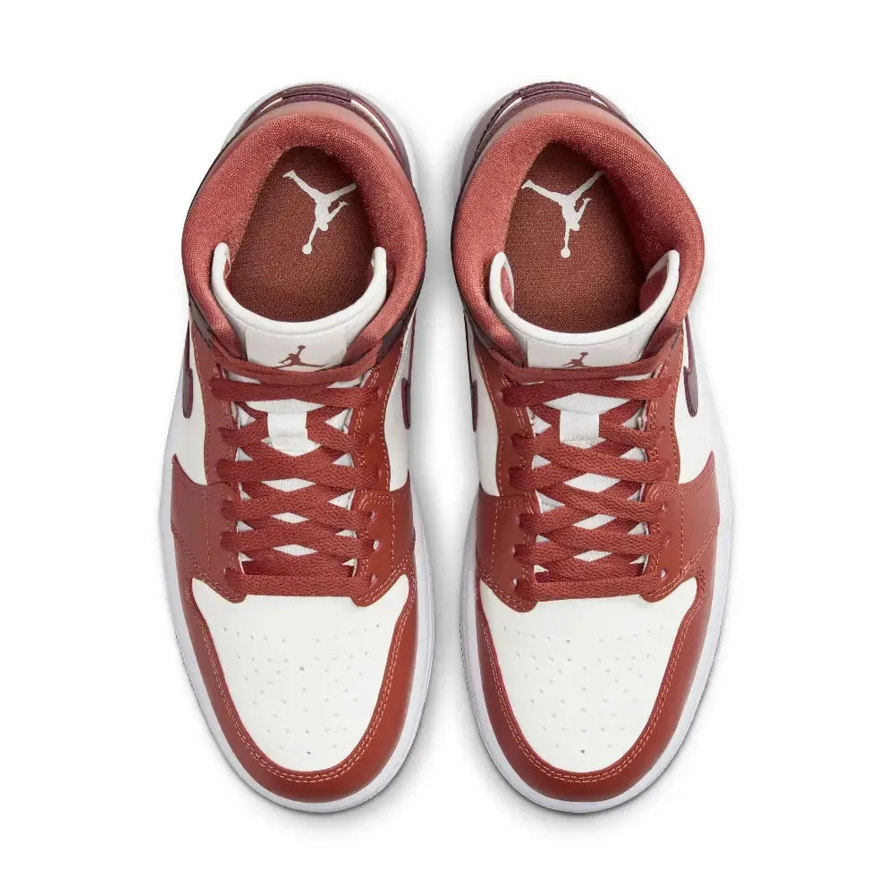 Air Jordan 1 Mid Dusty Peach Night Maroon