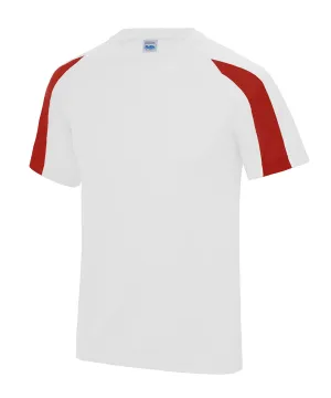 Arctic White/Fire Red - Kids contrast cool T