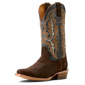 Ariat Men's Futurity Relentless Bama Fury Cowboy Boot Western, Chocolate Bison/Royal Blue