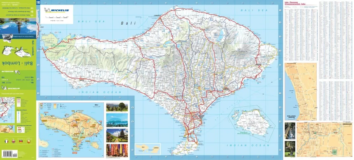 Bali Lombok Michelin Map 190