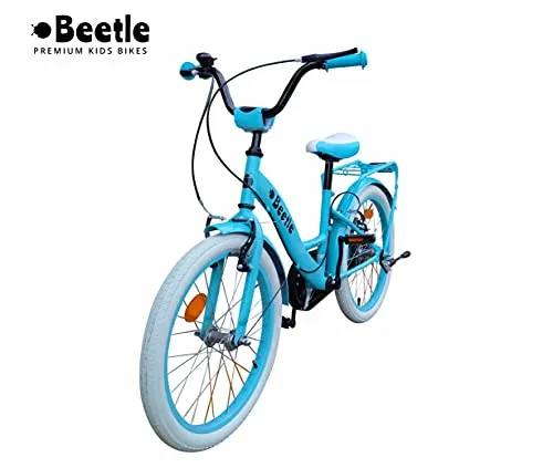 Beetle Panache 20T Kids Cycle with 12 Inches Steel Frame for 6 to 10 Year olds, Turquoise Blue, Unisex