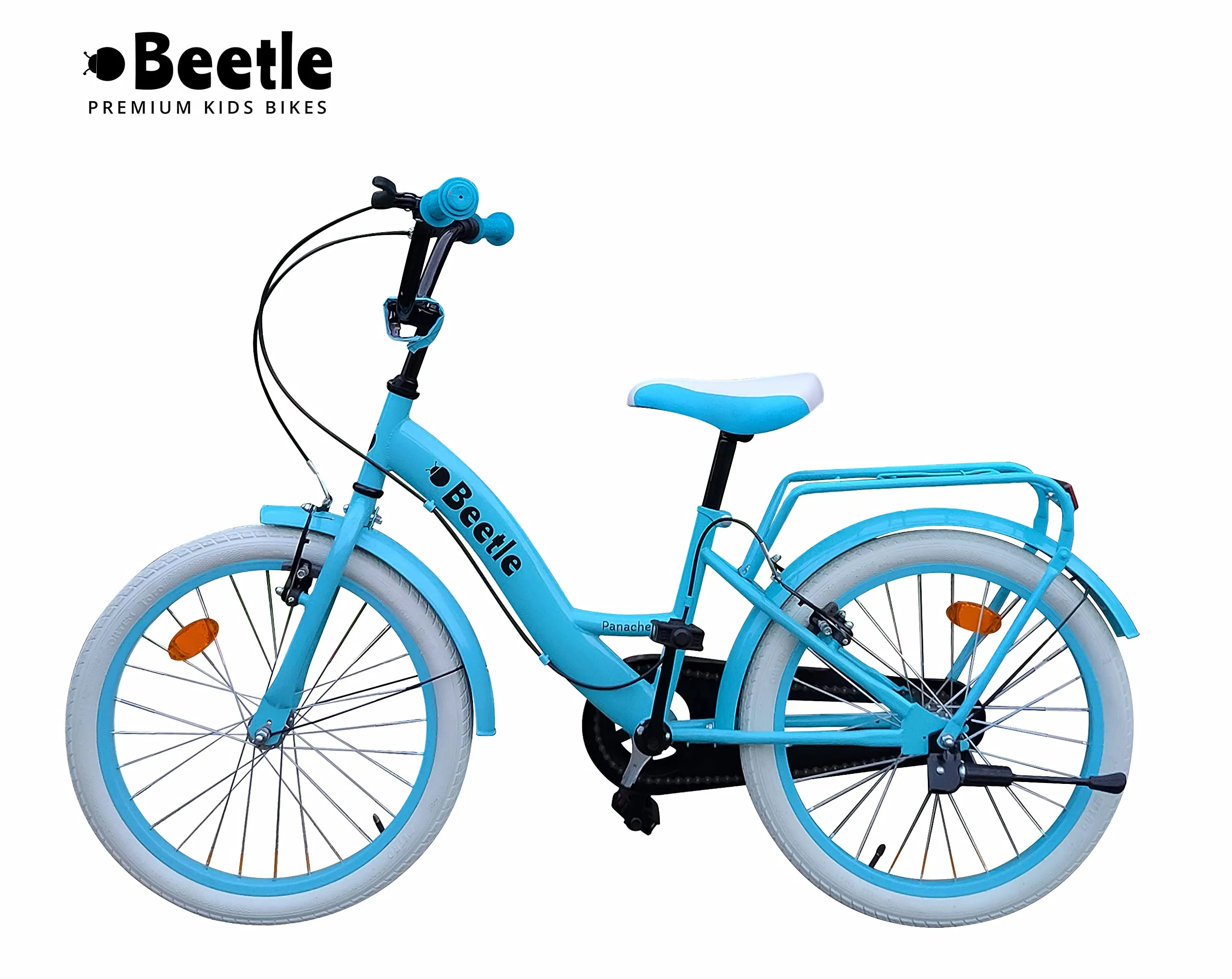 Beetle Panache 20T Kids Cycle with 12 Inches Steel Frame for 6 to 10 Year olds, Turquoise Blue, Unisex