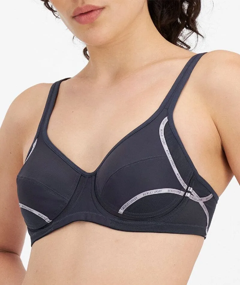 Berlei Electrify Underwire 2 Pack Sports Bra - Snow Blossom/Charcoal