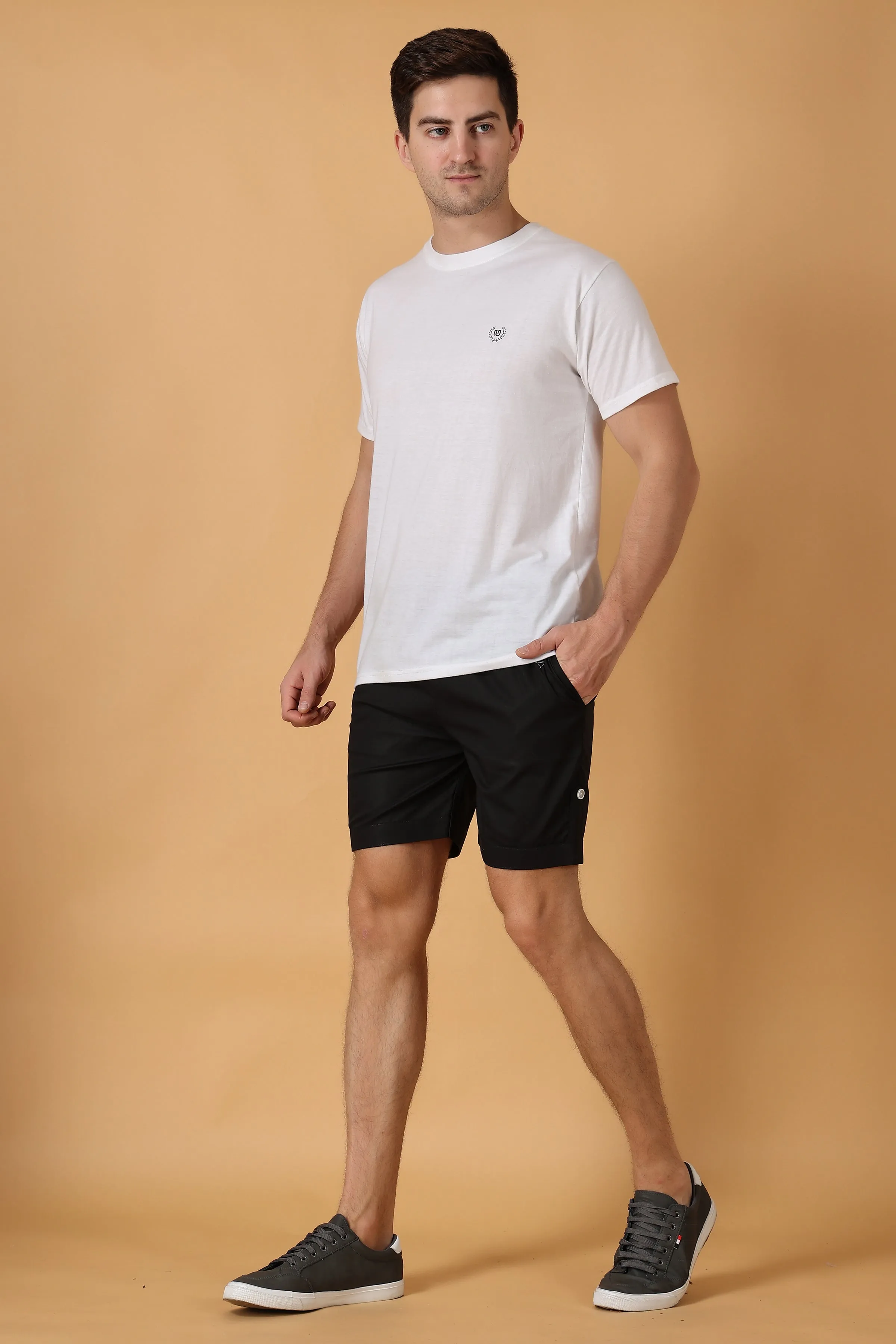 Black Cotton Shorts