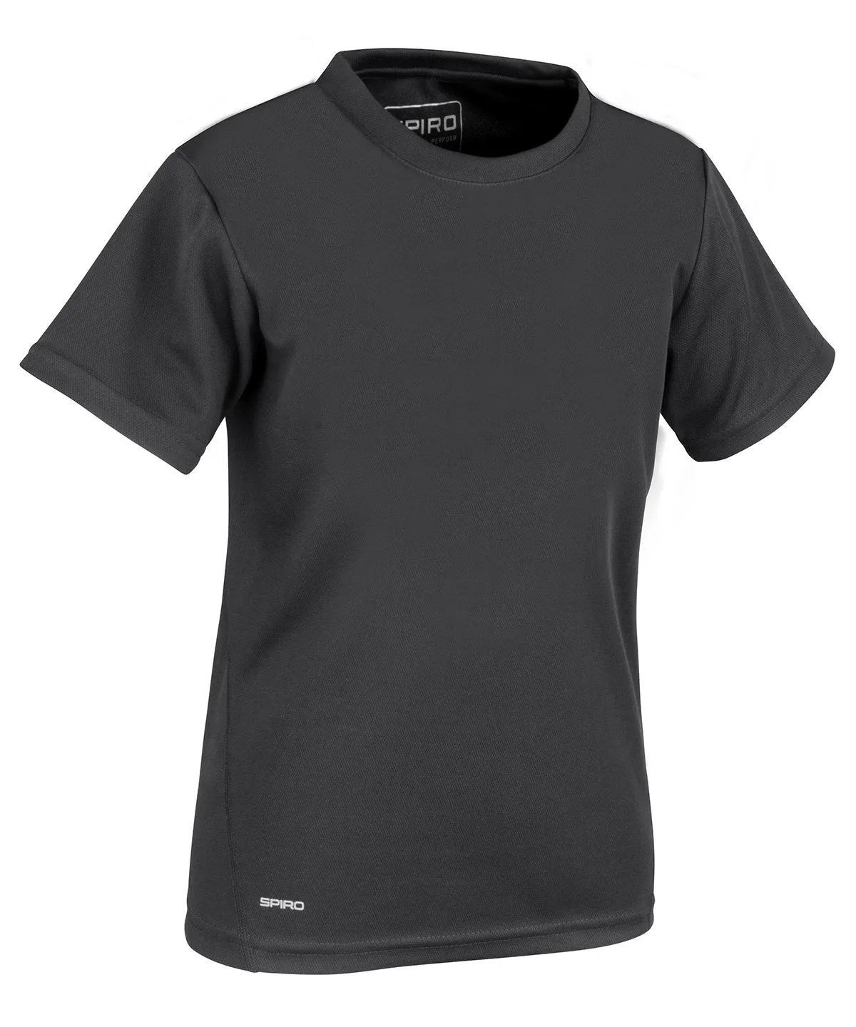 Black - Spiro quick-dry short sleeve junior t-shirt