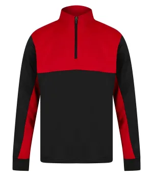 Black/Red - Kids ¼-tracksuit top