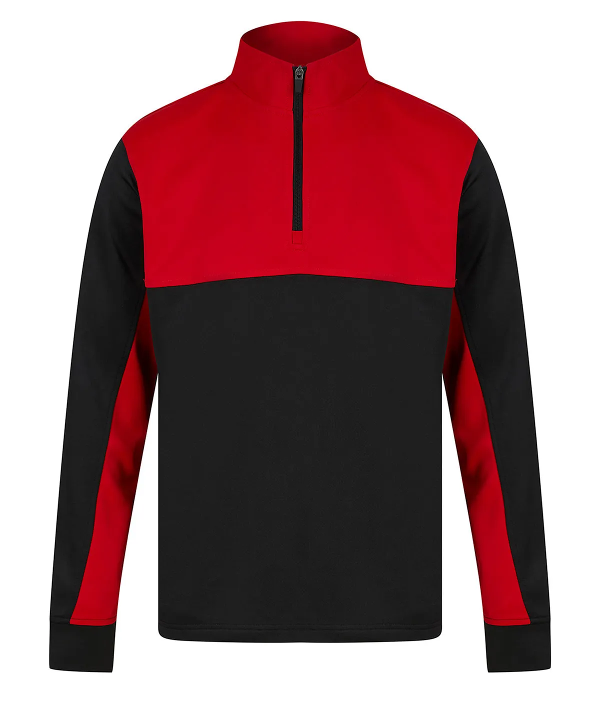 Black/Red - Kids ¼-tracksuit top