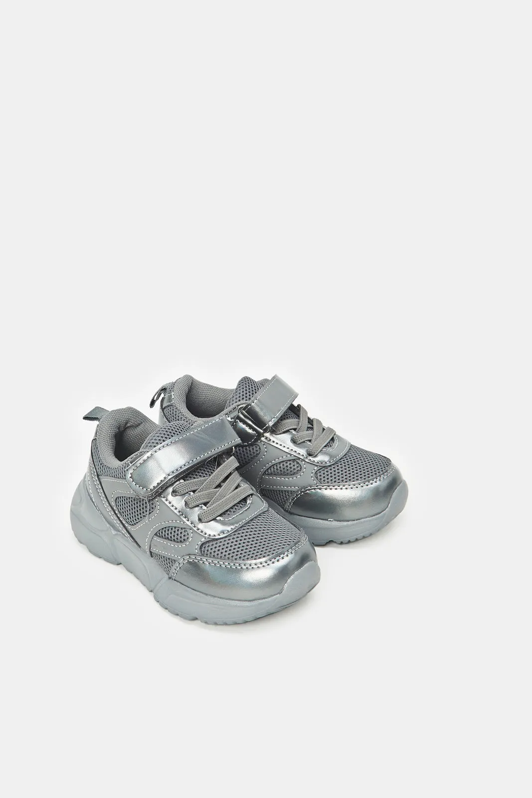 Boys Silver Chunky Sneakers