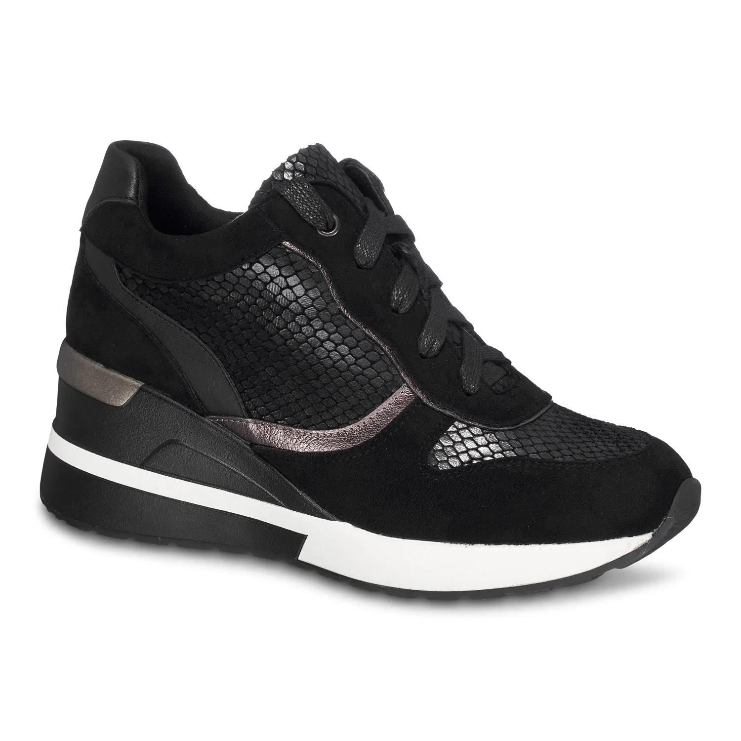 Canali Black Snake Sneakers