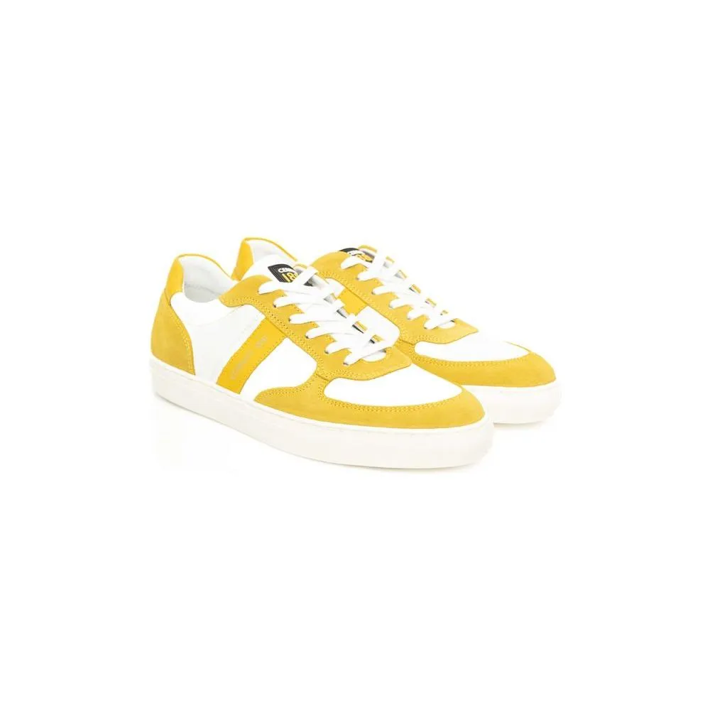 Cerruti 1881 Yellow Leather Mens Sneaker