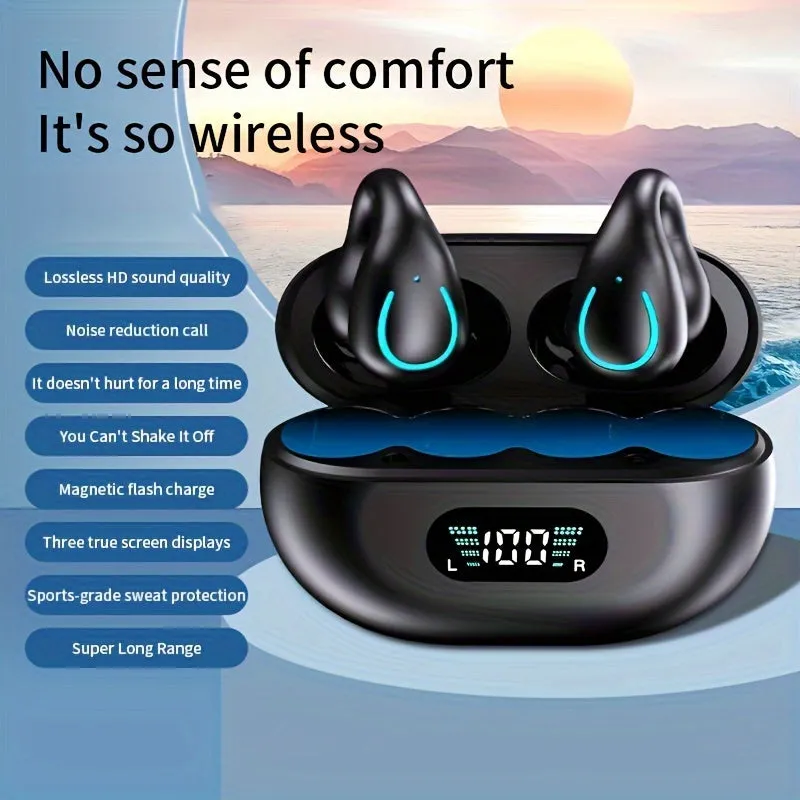 Clip-On Wireless Air-Conductive Earphones