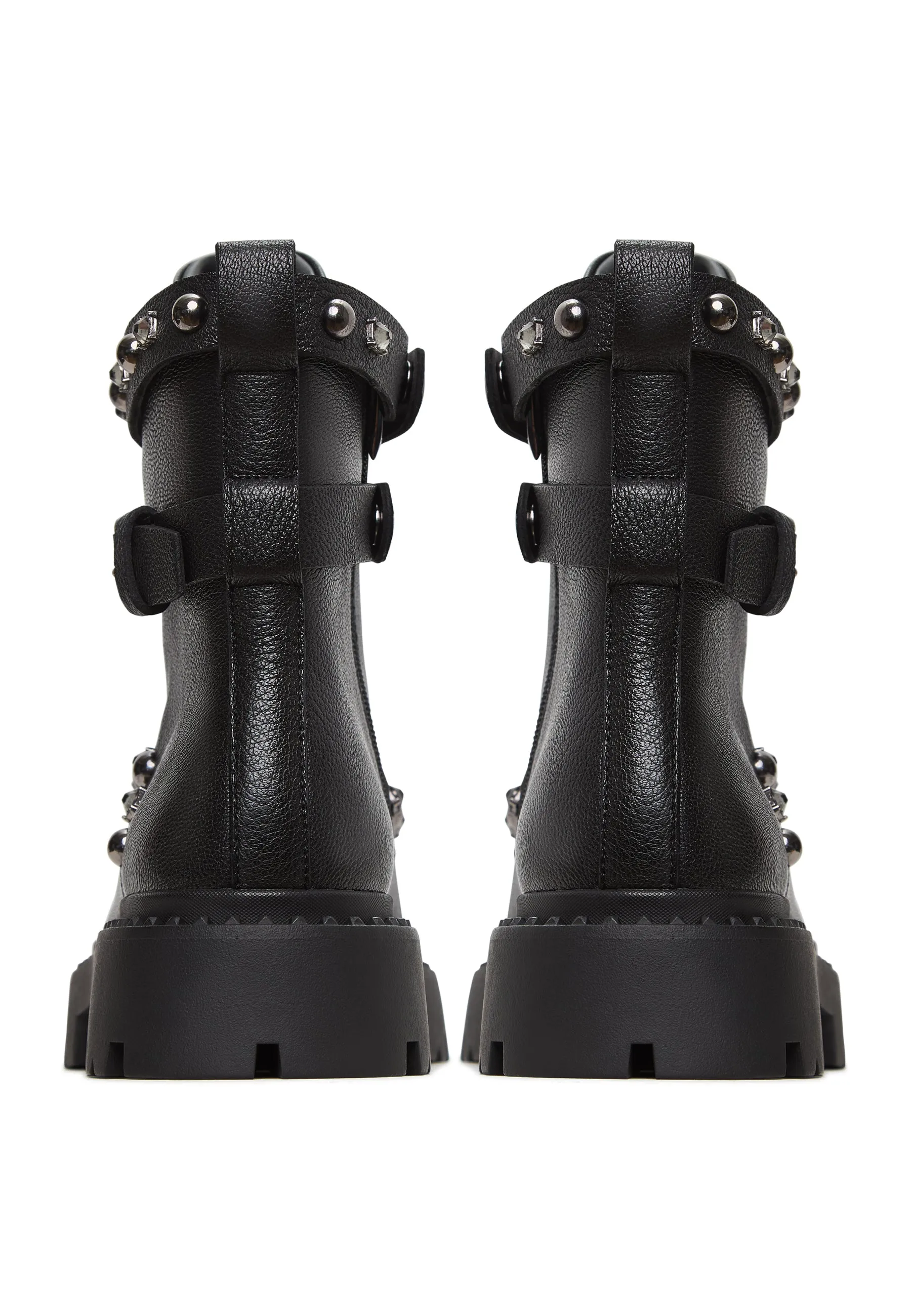 Combat Boots with Studded Detailing Becks - Black