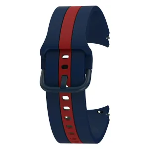 Cool line design silicone watch strap for Samsung Galaxy Watch 4 - Blue / Red