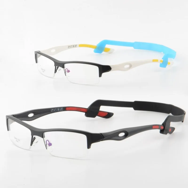 Cubojue Unisex Reading Glasses Sports Tr 90 Titanium Semi Rim