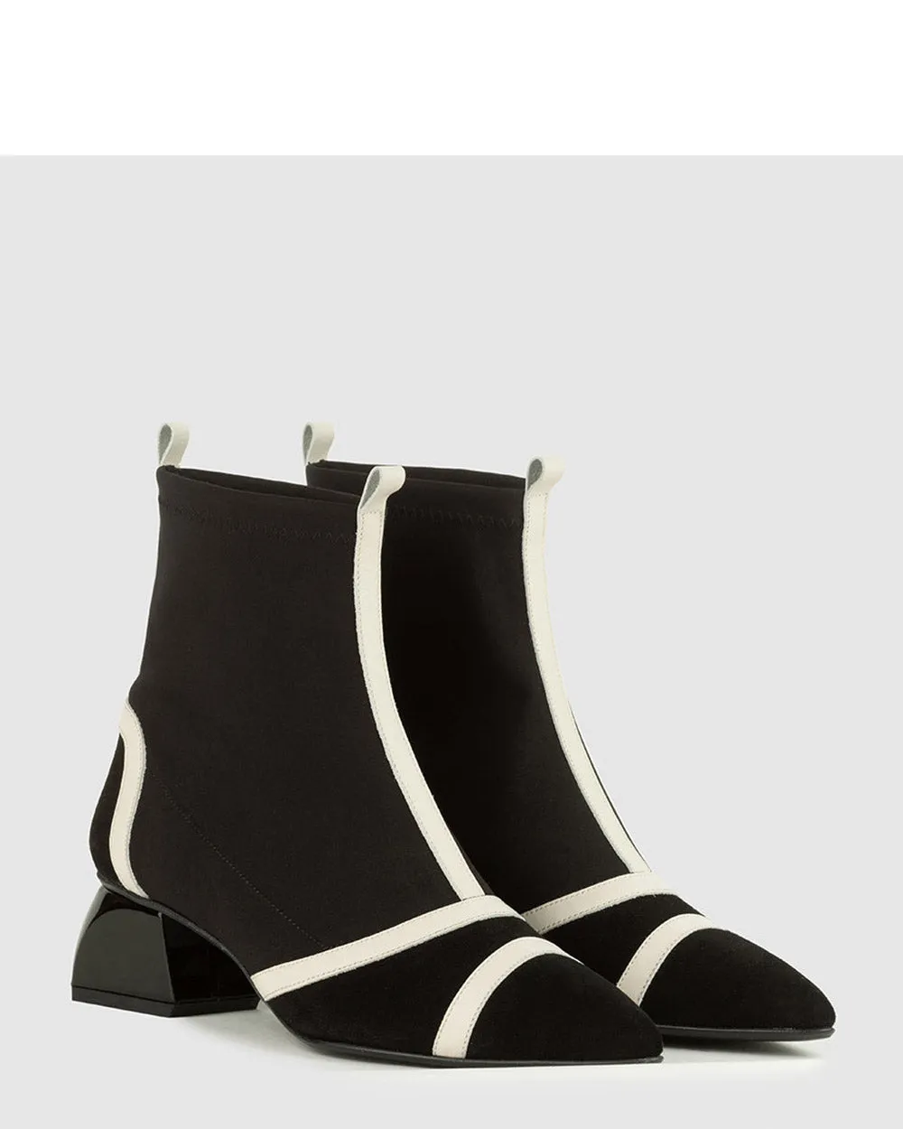 Dansi 5961 Black & Cream Ankle Boot