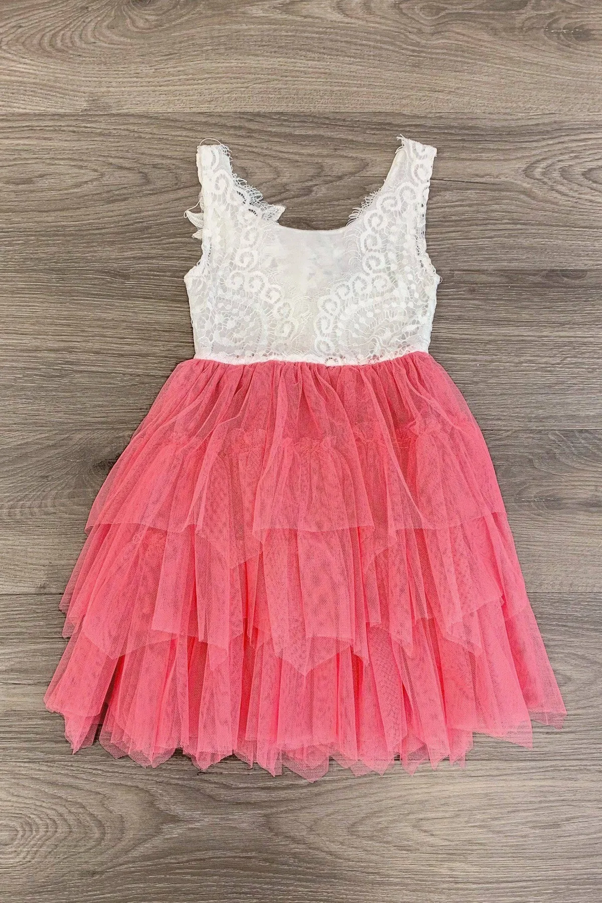 Deluxe Rose Tank Tulle Dress