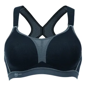 Dynamix Star Sports Bra Non-Wired Black Grey - Anita Active