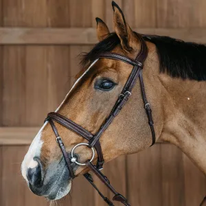 Dy'on New English Plaited Flash Bridle - Brown