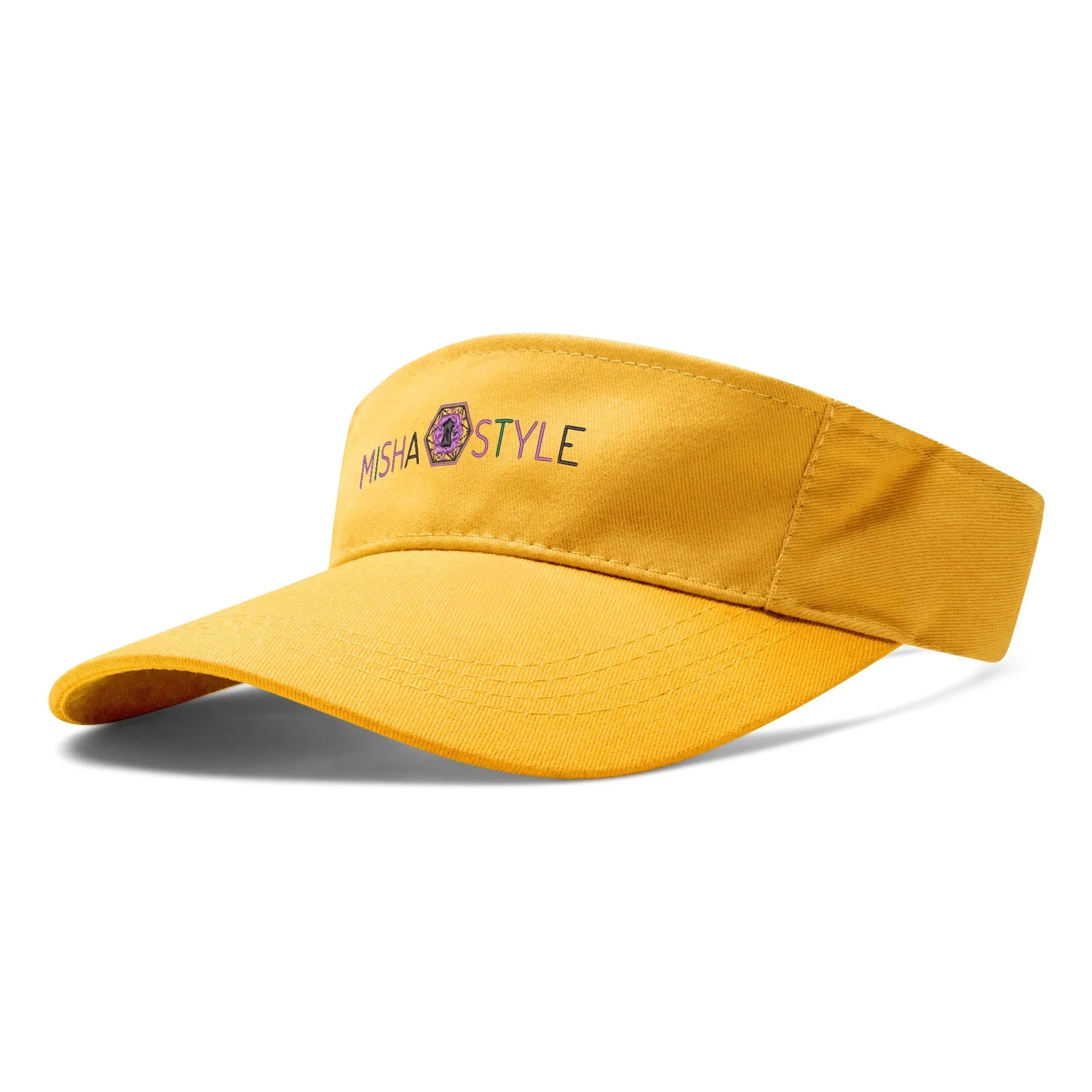 Embroidered Sun Visor Caps - Yellow