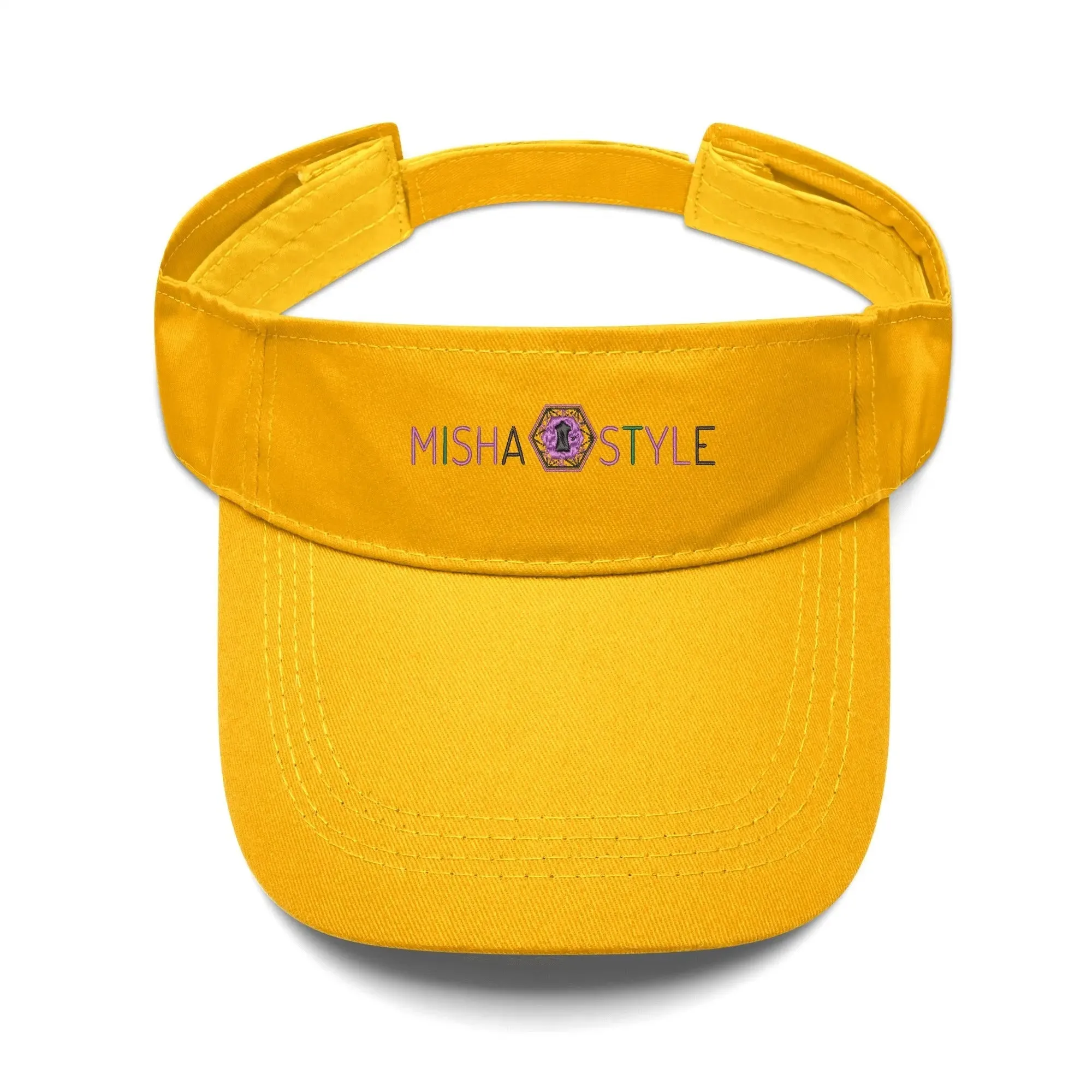 Embroidered Sun Visor Caps - Yellow