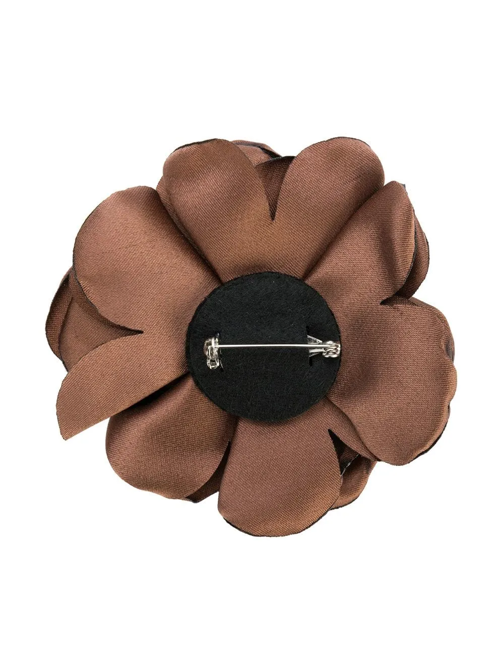 Eva Coffee Silk Flower Brooch