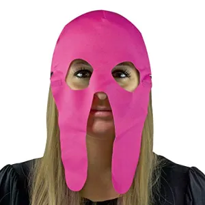 Fan Mask and Hat Combo for Halloween Parties and Sporting Events (Pink) Maccabi Art