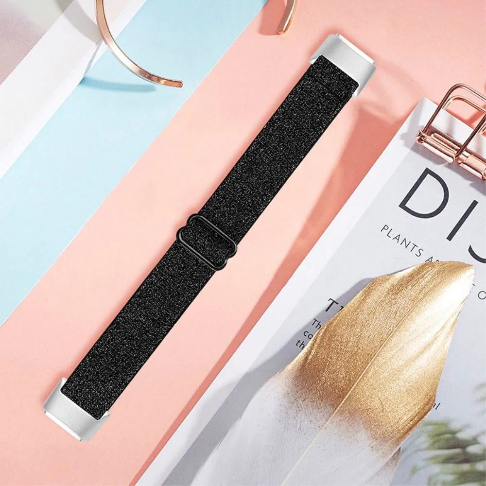 Fitbit Luxe elastic nylon watch strap - Glitter Black