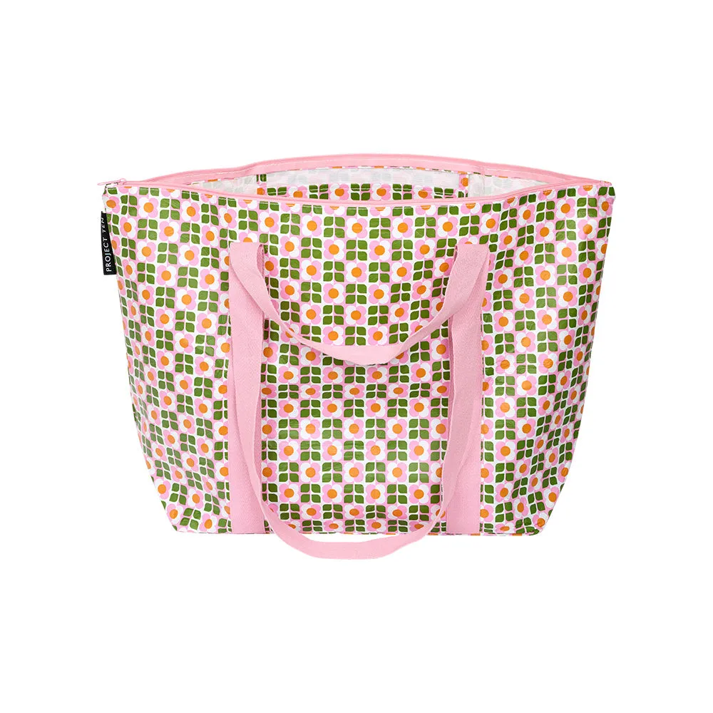 Flower Field Zip Medium Tote