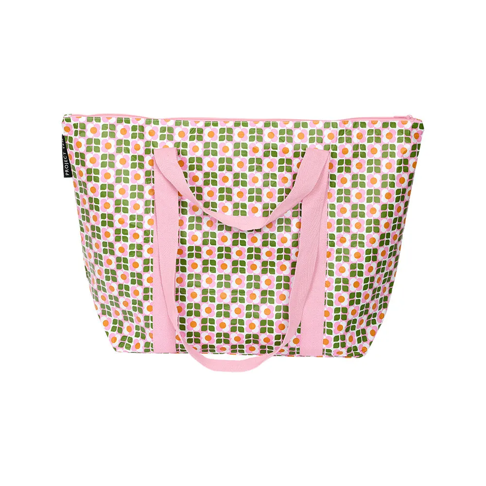 Flower Field Zip Medium Tote