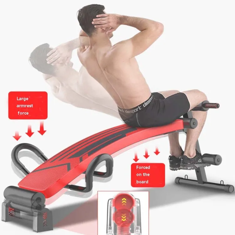 Foldable Sit-up Board For Household Multifunctional Abdomen, Specification: 177P-7 Red Glory