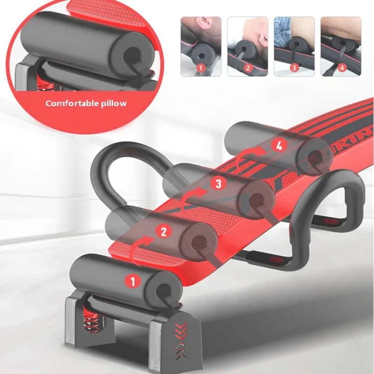 Foldable Sit-up Board For Household Multifunctional Abdomen, Specification: 177P-7 Red Glory