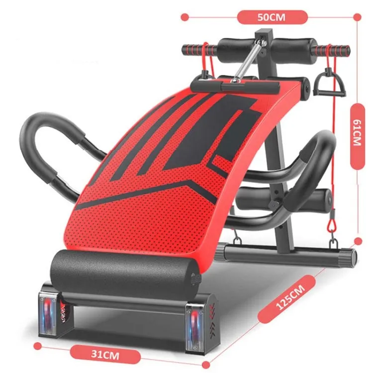 Foldable Sit-up Board For Household Multifunctional Abdomen, Specification: 177P-7 Red Glory