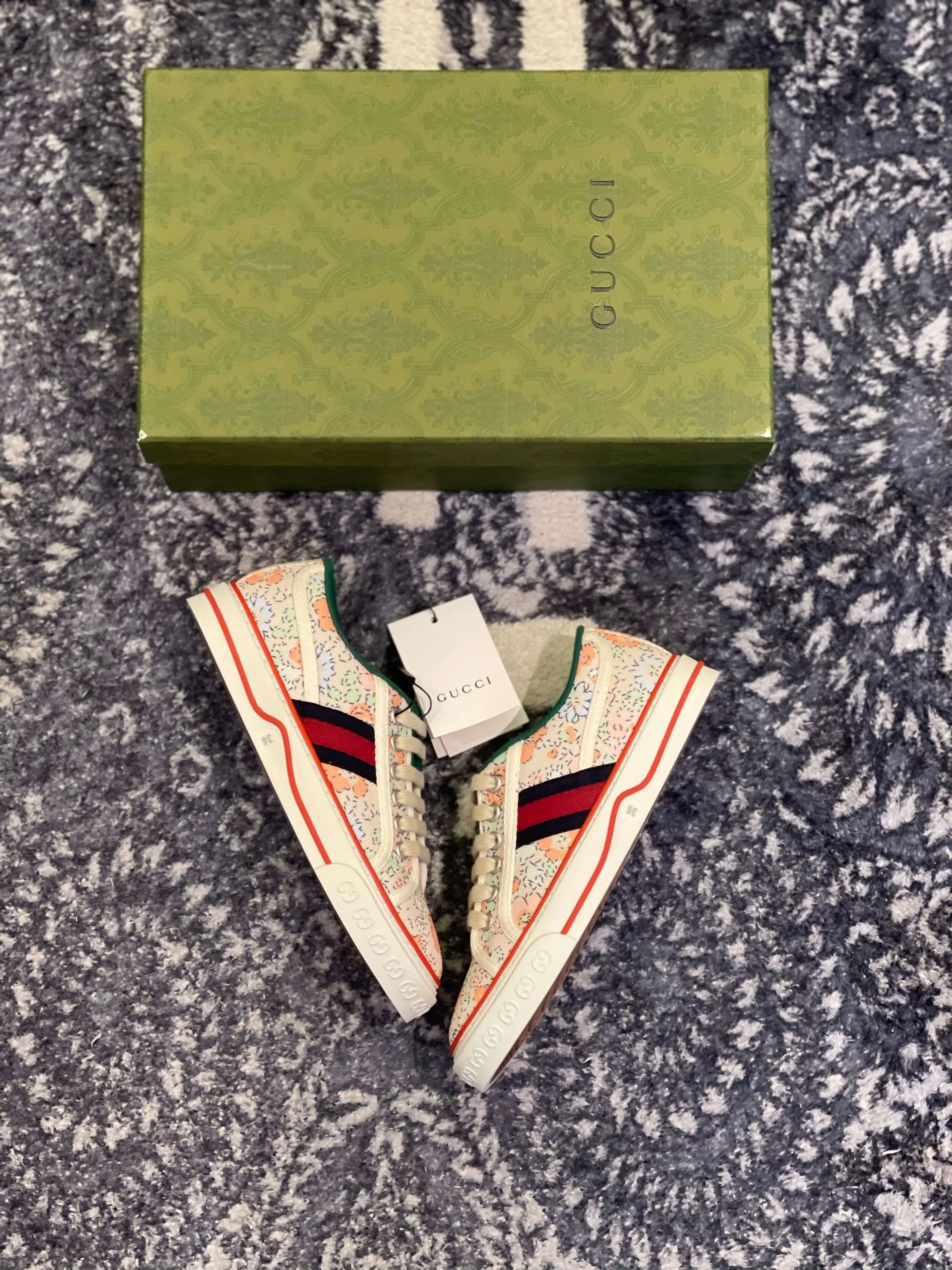 Gucci Tennis 1977 Liberty London Floral Sneaker