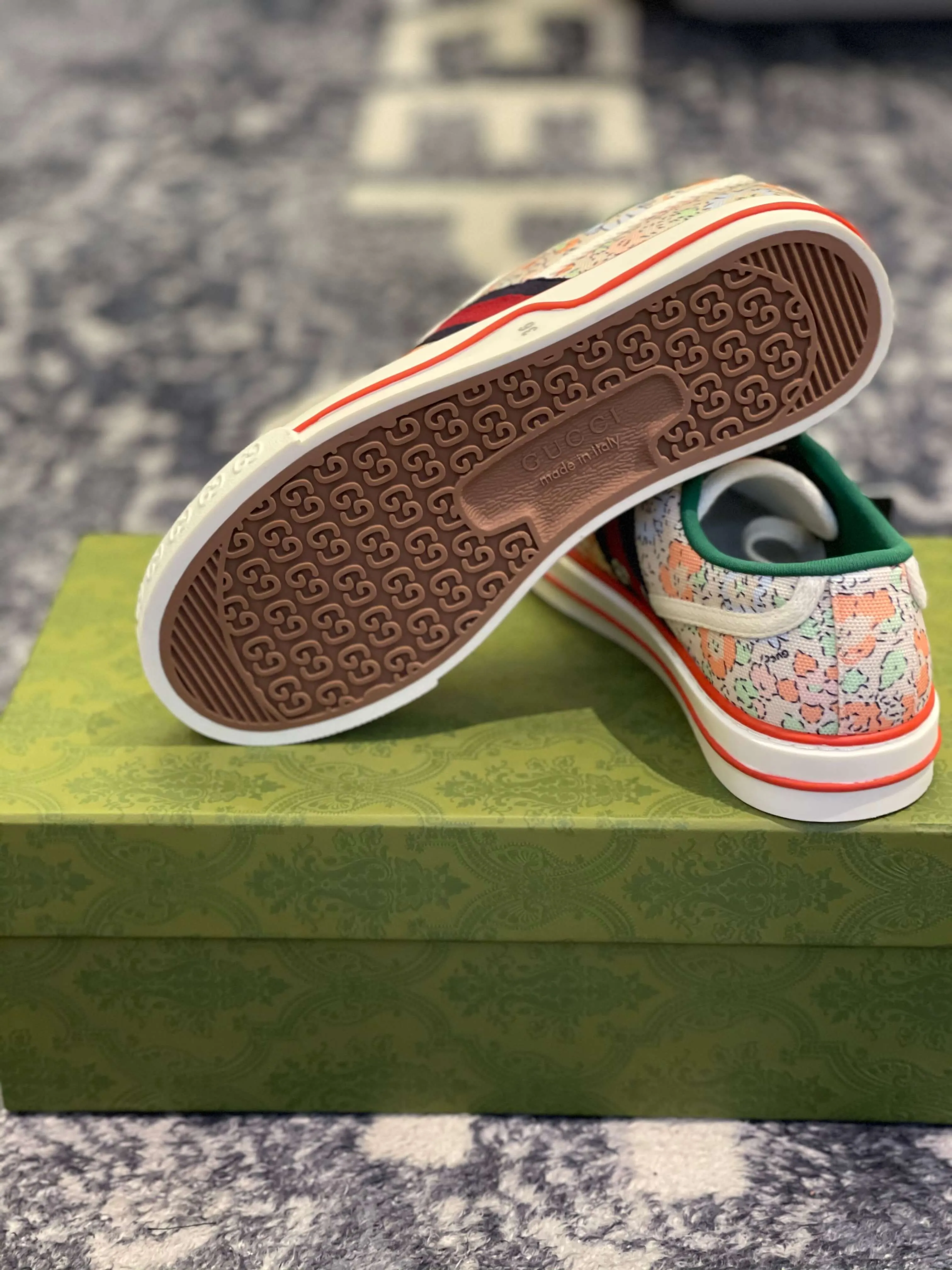 Gucci Tennis 1977 Liberty London Floral Sneaker