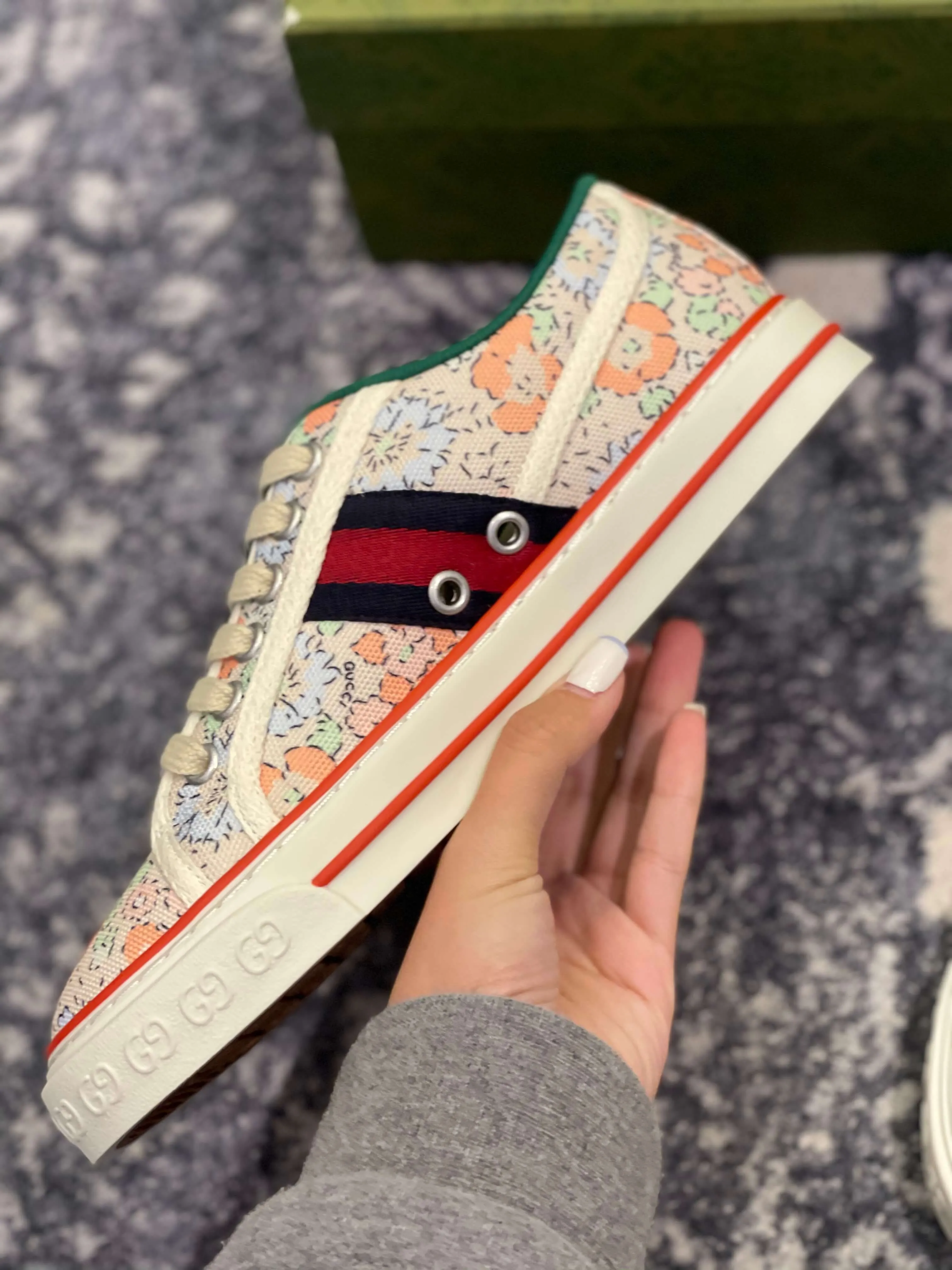 Gucci Tennis 1977 Liberty London Floral Sneaker