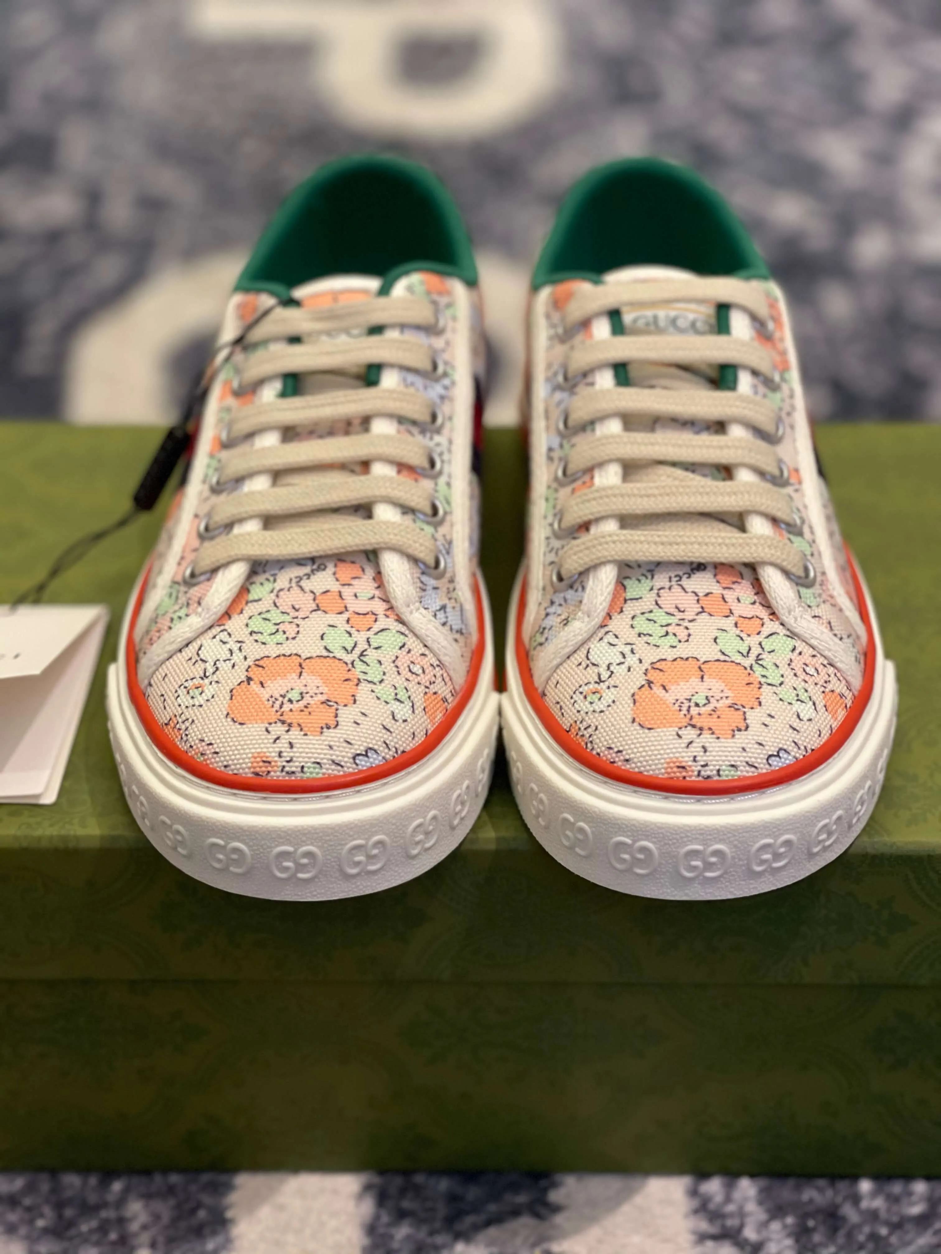 Gucci Tennis 1977 Liberty London Floral Sneaker